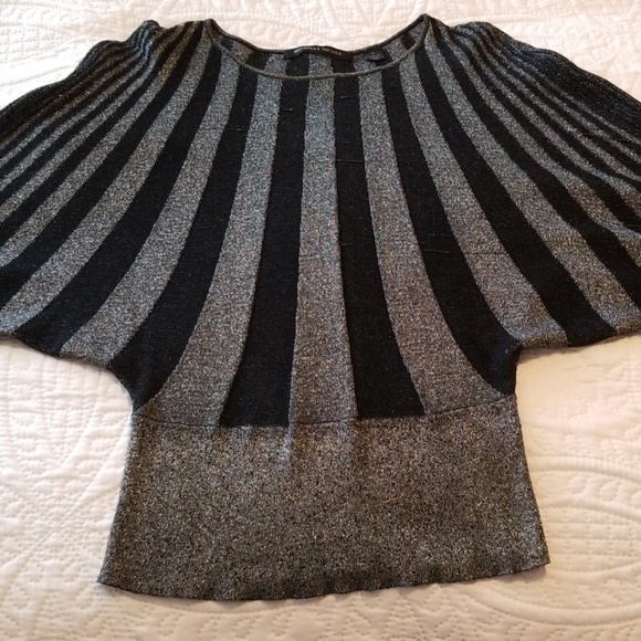 Shimmery Black and Silver Sweater - Picture 3 of 5